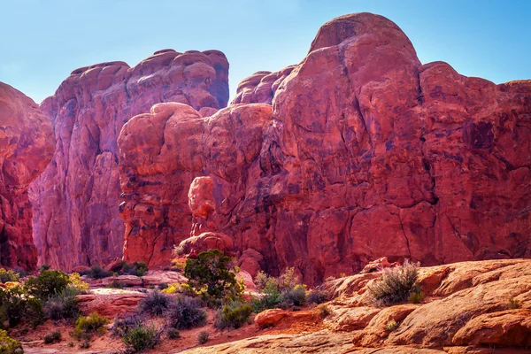 Marsch der Elefanten Garten der eden arches Nationalpark moab utah — Stockfoto