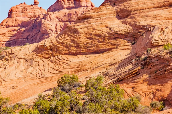 Piedra arenisca capas Jardín del Edén Arcos Parque Nacional Moab U — Foto de Stock