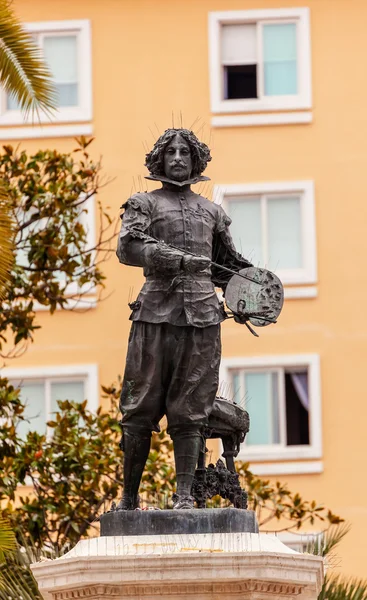 Velaquez maler statue triana seville andalusien spanien — Stockfoto
