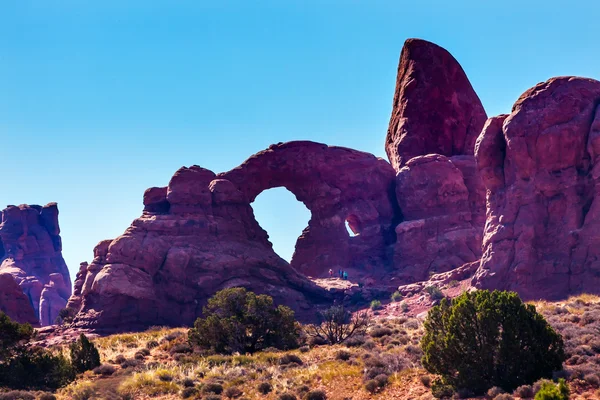 Turret Arch Rock Canyon Windows Section Arches National Park Moa — Stock Photo, Image