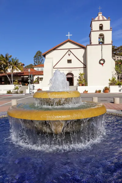 Mexicano Tile Fountain Garden Mission San Buenaventura Ventura Ca — Fotografia de Stock