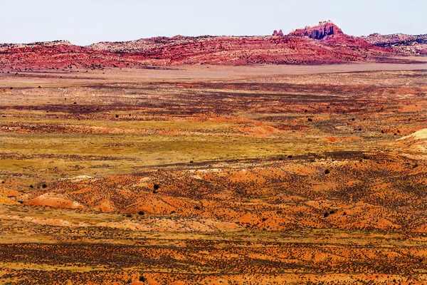 Deserto pintado terras de grama amarela Laranja arenito vermelho Fiery Fur — Fotografia de Stock