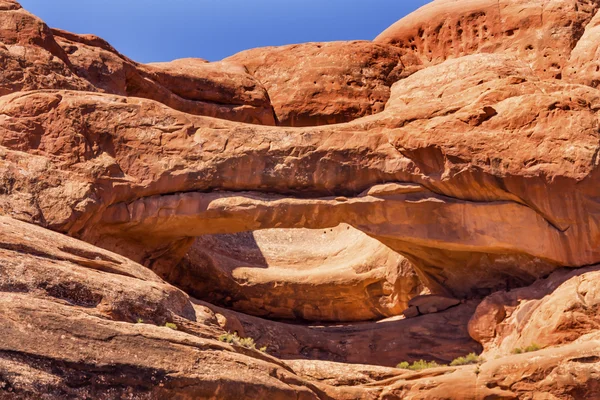 Pothole Arch Rock Canyon Arches National Park Moab Utah — Stock Photo, Image