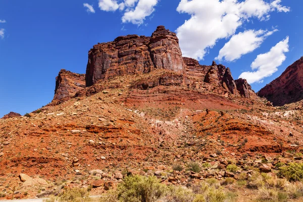 Rock Canyon Butte außerhalb Bögen Nationalpark Moab utah — Stockfoto