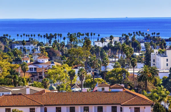 Суд будинок основних вулиць Тихого океану Санта-Барбара Каліфорнії Ліцензійні Стокові Фото