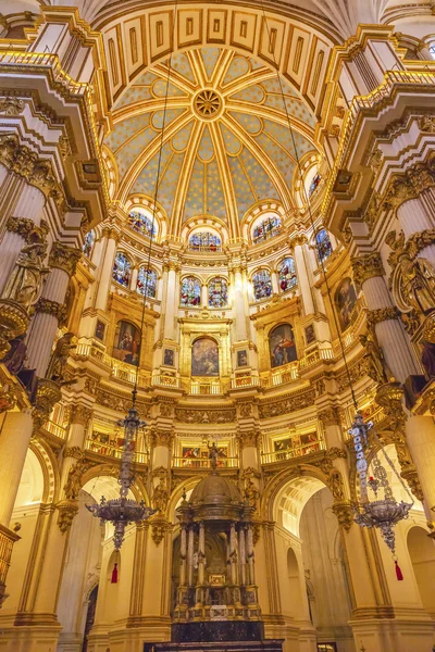 Basilica katedralen glasmålningar Andalusien granada Spanien — Stockfoto