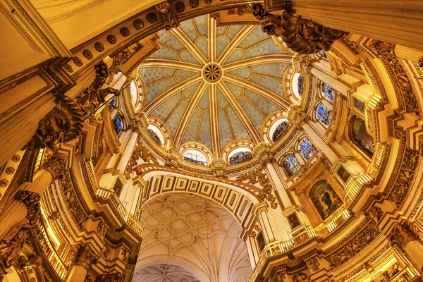 Basilique Dôme Vitrail Cathédrale Andalousie Grenade Espagne — Photo