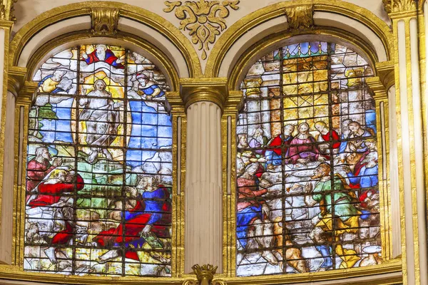 Ascensão Última Ceia vitral Basílica Catedral Andaluzia — Fotografia de Stock