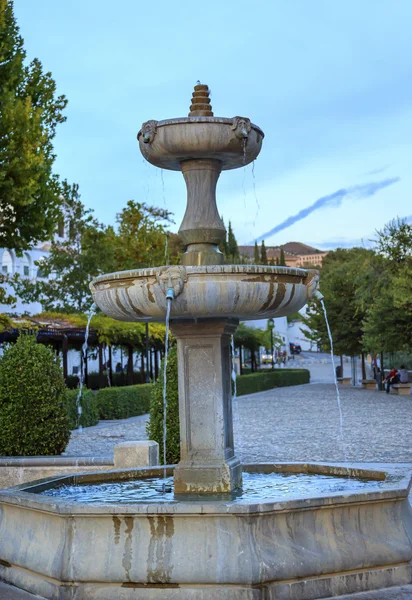 Fountain Walking Street Albaicin Granada Andalucía España —  Fotos de Stock