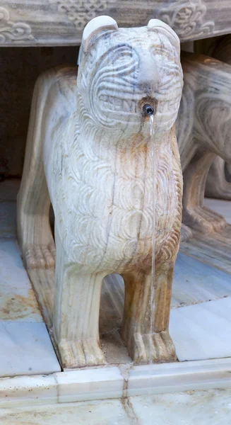 Estátua de Alhambra Moorish Courtyard Lions Fountain Granada Andalus — Fotografia de Stock