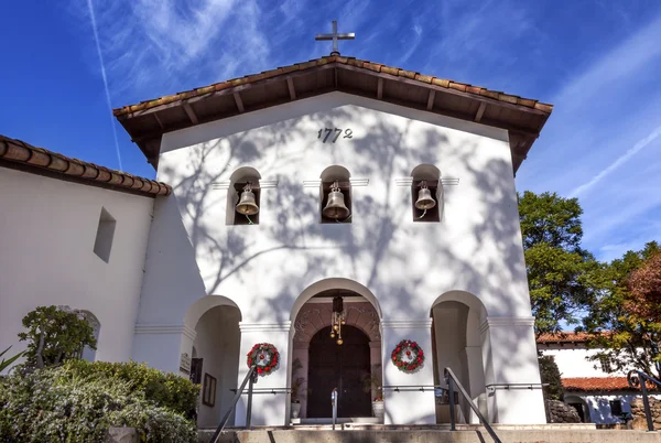 Missão San Luis Obispo de Tolosa Fachada Sinos Cruz Califórnia — Fotografia de Stock