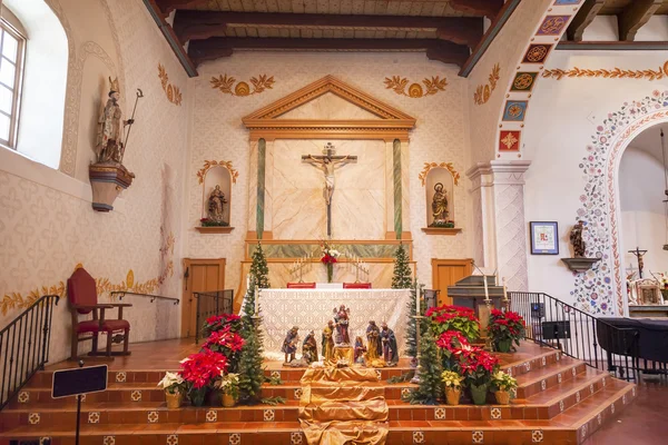 Missie san luis obispo de tolosa Californië basiliek cross alta — Stockfoto