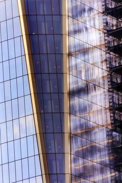 Novo Centro de Comércio Mundial Abstact Glass Building Skyscraper Reflete — Fotografia de Stock