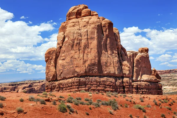 Red rock canyon formation arches nationalpark moab utah — Stockfoto