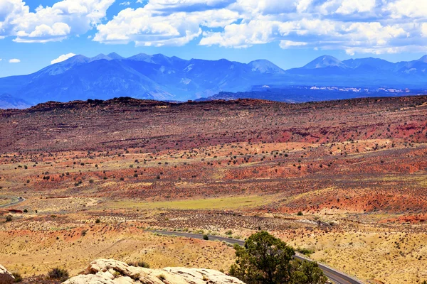 Painted Desert Yellow Grass Lands Orange Sandstone La Salle Moun — Stock Photo, Image