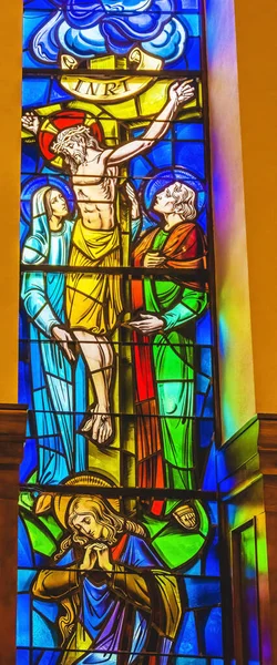 Augustine Floride États Unis Mars 2021 Crucifixion Stained Glass Cathedral — Photo