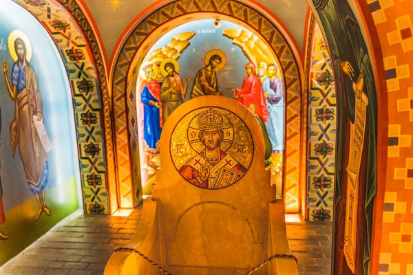 Augustine Florida Verenigde Staten Maart 2021 Golden Christ Icon Chair — Stockfoto