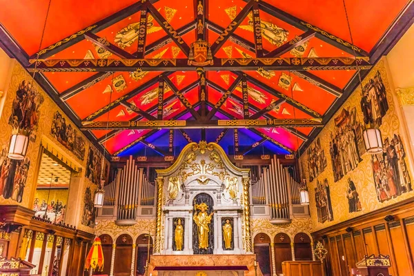 Augustine Flórida Estados Unidos Março 2021 Altar Basilica Red Roof — Fotografia de Stock