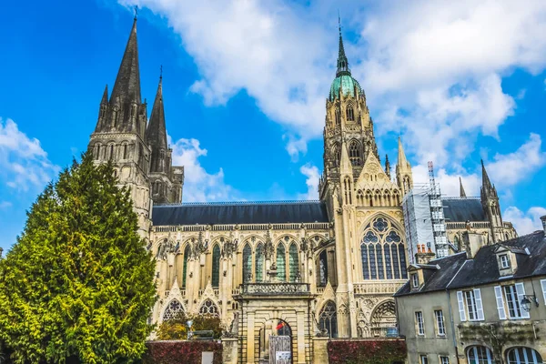 Fuera Catedral Bayeux Iglesia Nuestra Señora Bayeux Bayeux Normandía Francia — Foto de Stock