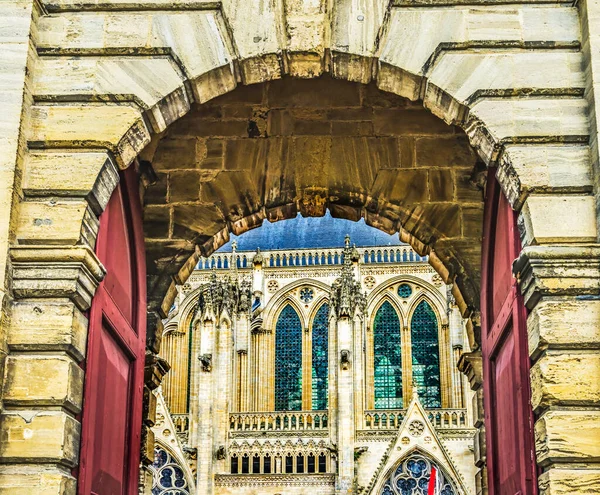 Buiten Stone Arch Bayeux Kathedraal Onze Lieve Vrouw Van Bayeux — Stockfoto