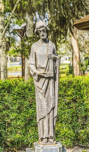 Santa Estatua Jardín Misión Nombre Dios Nombre Dios San Agustín —  Fotos de Stock