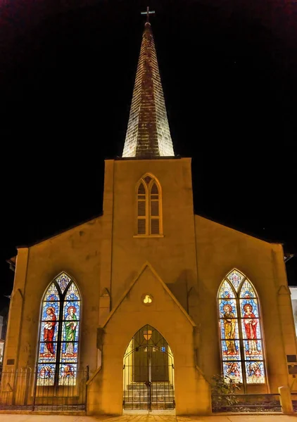 Igreja Paroquial Episcopal Trindade Saint Augustine Florida Fundada 1700 Vitral — Fotografia de Stock