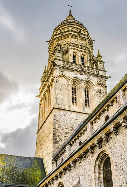 Colorful Notre Dame Assumption Church Marie Mont Utah Beach Normandia — Fotografie, imagine de stoc