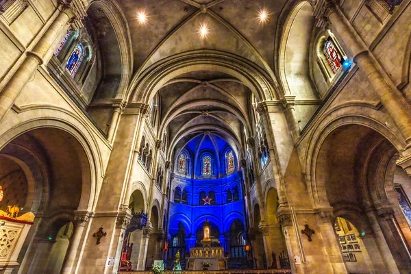 Nimes France December 2021 Altar Basilica Stained Glass Notre Dame — Stock Photo, Image