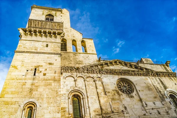 Frente Fachada Fora Catedral Notre Dame Nossa Senhora Igreja São — Fotografia de Stock