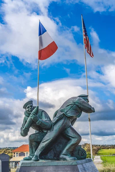 Utah Beach Normandie Francie Října 2021 Vedoucí Postavení Památník Amerického — Stock fotografie