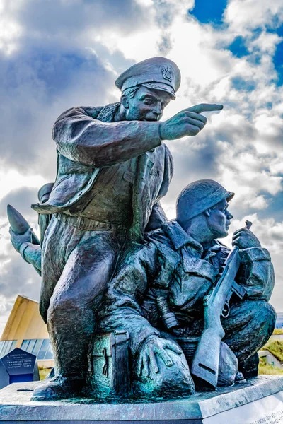 犹他海滩 法国诺曼底 2021年10月13日美国海军纪念碑 Leadership Navy Monument Utah Day Beach Normandy — 图库照片