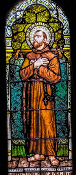 Phoenix Arizona May 2021 Saint Francis Assisi Stained Glass Basilica — Stock Photo, Image