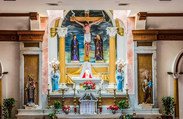 Tucson Arizona May 2021 Crucifix Altar Basilica Santa Cruz Church — Stock Photo, Image