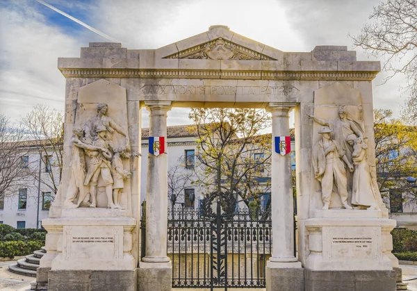 War Memorial Dead Esplanade Charles Gaulle Nimes Gard França 1924 — Fotografia de Stock