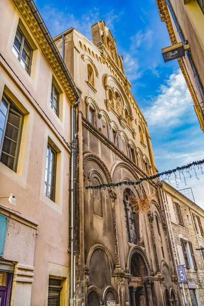 Fasáda Před Kaplí Eugenie Chapelle Sainte Eugenie Church Nimes Gard — Stock fotografie