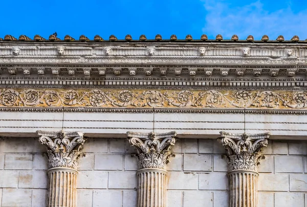 Details Decoraties Maison Caree Oude Klassieke Romeinse Tempel Nimes Gard — Stockfoto