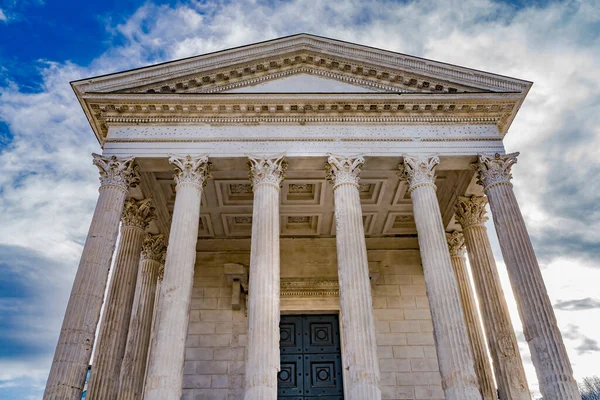 Maison Caree Ancient Fessical Roman Plaza Nimes Gard France Древнейший — стоковое фото