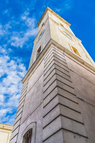 Old Clock Tower Street Nimes Gard França Reconstruído 1700 Originalmente — Fotografia de Stock