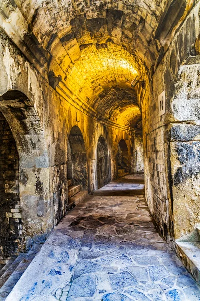 Tunnel Passageway Ancient Classical Roman Amphitheatre Arena Nimes Gard France — Stock Photo, Image