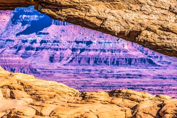 Mesa Arch Red Rock Canyons Canyonlands National Park Moab Utah — Stock Photo, Image