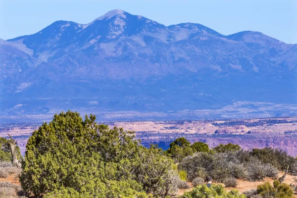 Abajo Blue Mountains Canyonlands National Park Moab Utah Usa Sydväst — Stockfoto