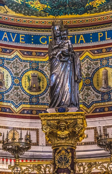 Marseille France December 2021 Black Madonna Mary Mosaic Basilica Notre — Stock Photo, Image