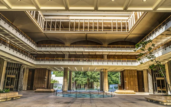 Open Air Atrium Senado Câmara Estadual Capitólio Edifício Legislatura Honolulu — Fotografia de Stock