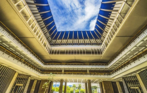 Openlucht Atrium Senaat Kamer State Capitol Building Legislature Honolulu Hawaii — Stockfoto