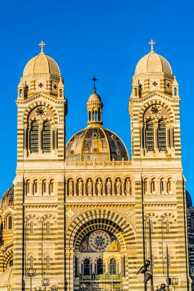 Католицька Церква Святої Марії Межор Межами Вежі Дом Марсель Франція — стокове фото
