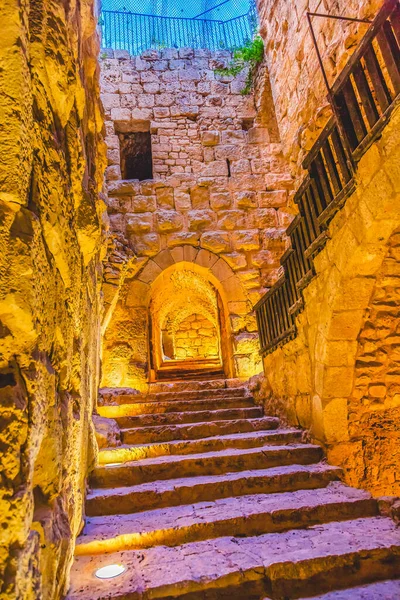 Qalat Rabid Ancient Arabic Fortress Castle Aljoun Jordan Ancient Arabic — Foto de Stock