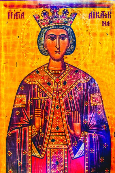 Madaba Jordan November 2016 Queen Helena Golden Icon Saint George — 스톡 사진