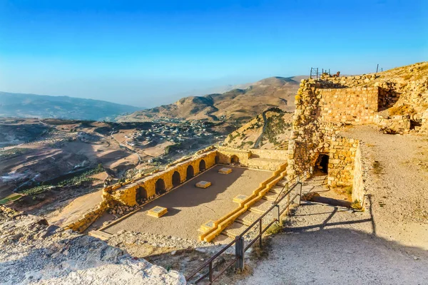 Замок Крестоносцев Видом Арабскую Крепость Цитадель Керак Построенный 1142 Году — стоковое фото