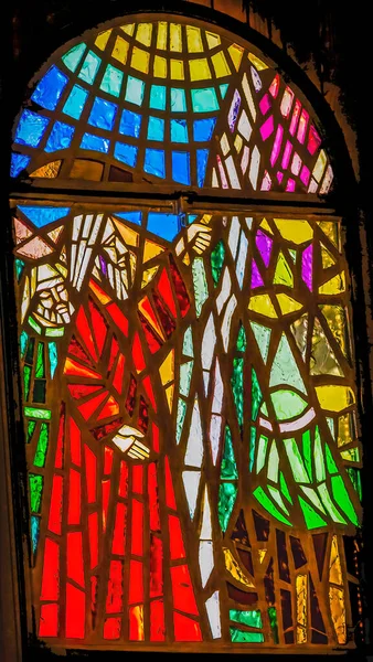 Nebo Jordan November 2016 Moses Leading Stained Glass Moses Memorial — Stok fotoğraf