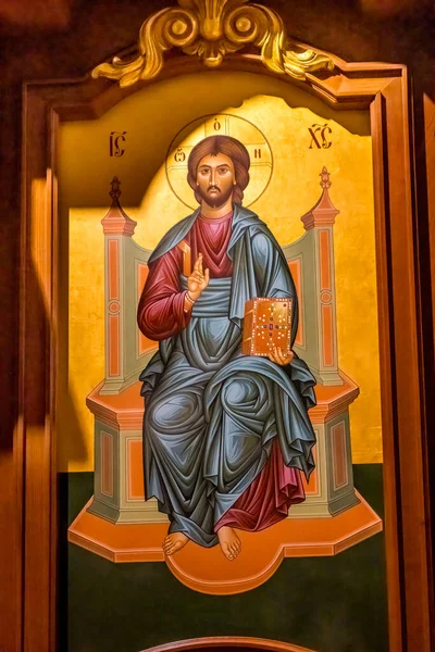 Tucson Arizona May 2021 Jesus Christ Painting Sacraments Chapel Christ — Stock Photo, Image